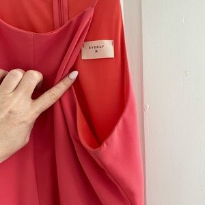 Everly coral dress. A line cut